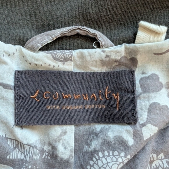 Aritzia Community Moto Jacket Bomber 90s Biker Women's XXS Taupe Organic Cotton - Picture 7 of 12